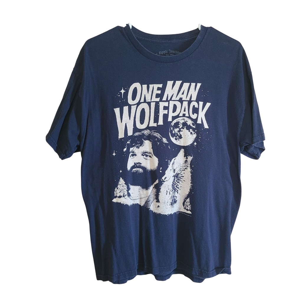 Ripple Junction The Hangover T-Shirt Mens Large Navy Funny One Man Wolfpack Alan
